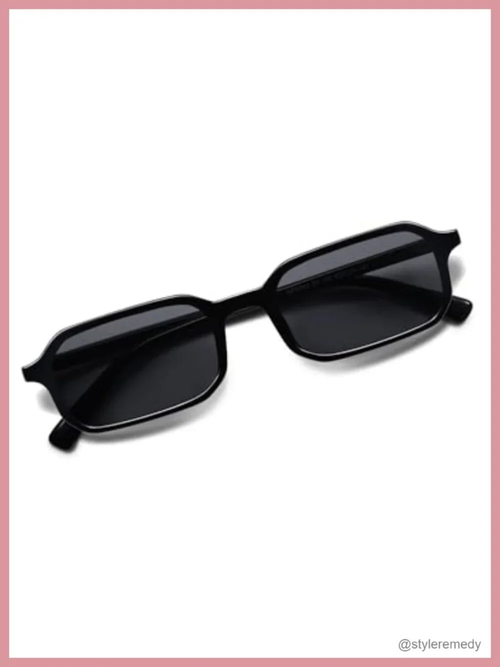 Retro Skinny Rectangle Sunglasses 90s Narrow Thin Frame Sunnies